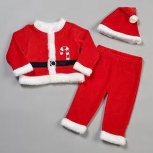 Bon Bebe Santa Suit Pants 3 Pc Set Baby
Boys Red/White NWT